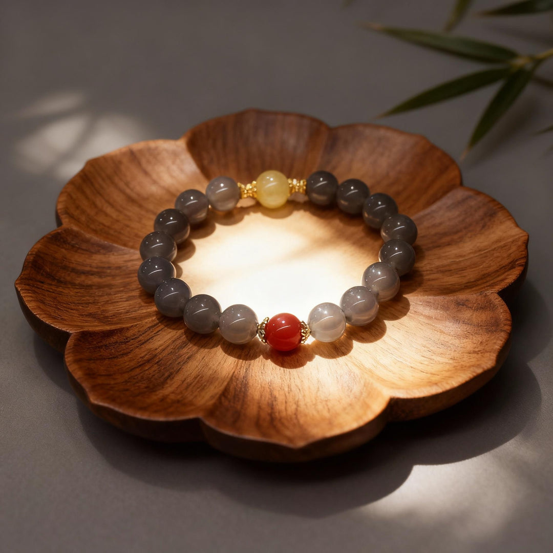A Triadic Resonance of Calm, Courage & Manifestation Bracelet