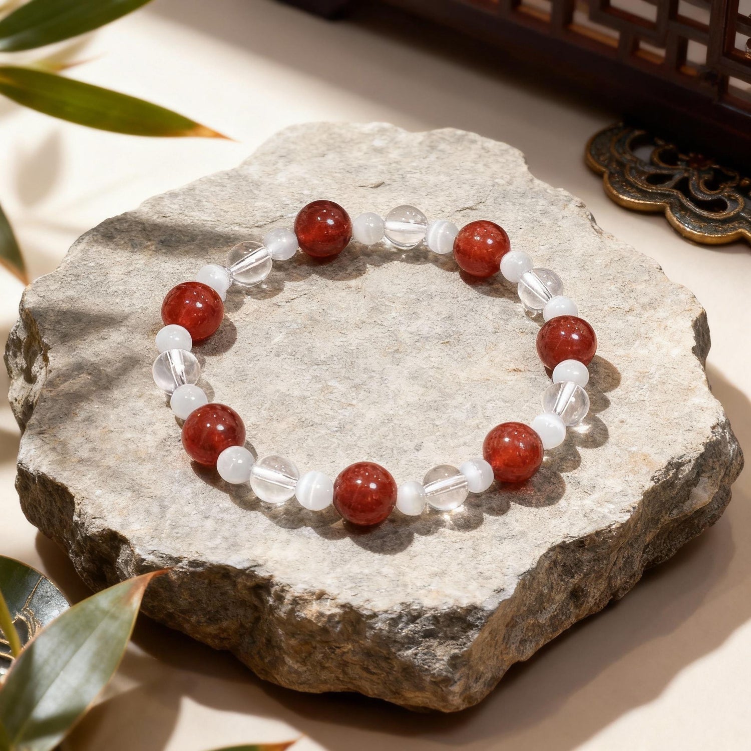 A Trinity of Velvet Energy Bracelet for Vitality, Vision & Allure