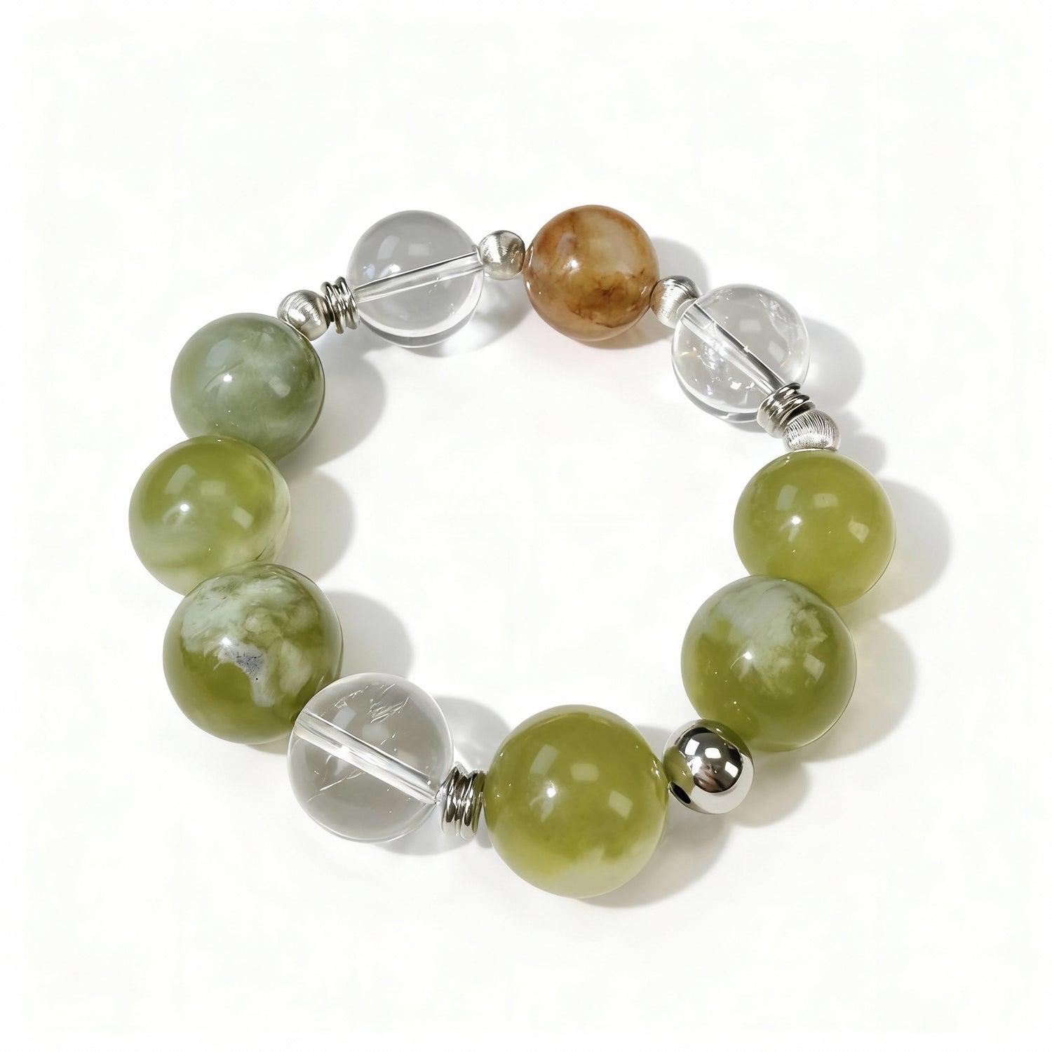 Metal-Earth-Wood Embodied: A Triad of Clarity, Stability & Growth Bracelet