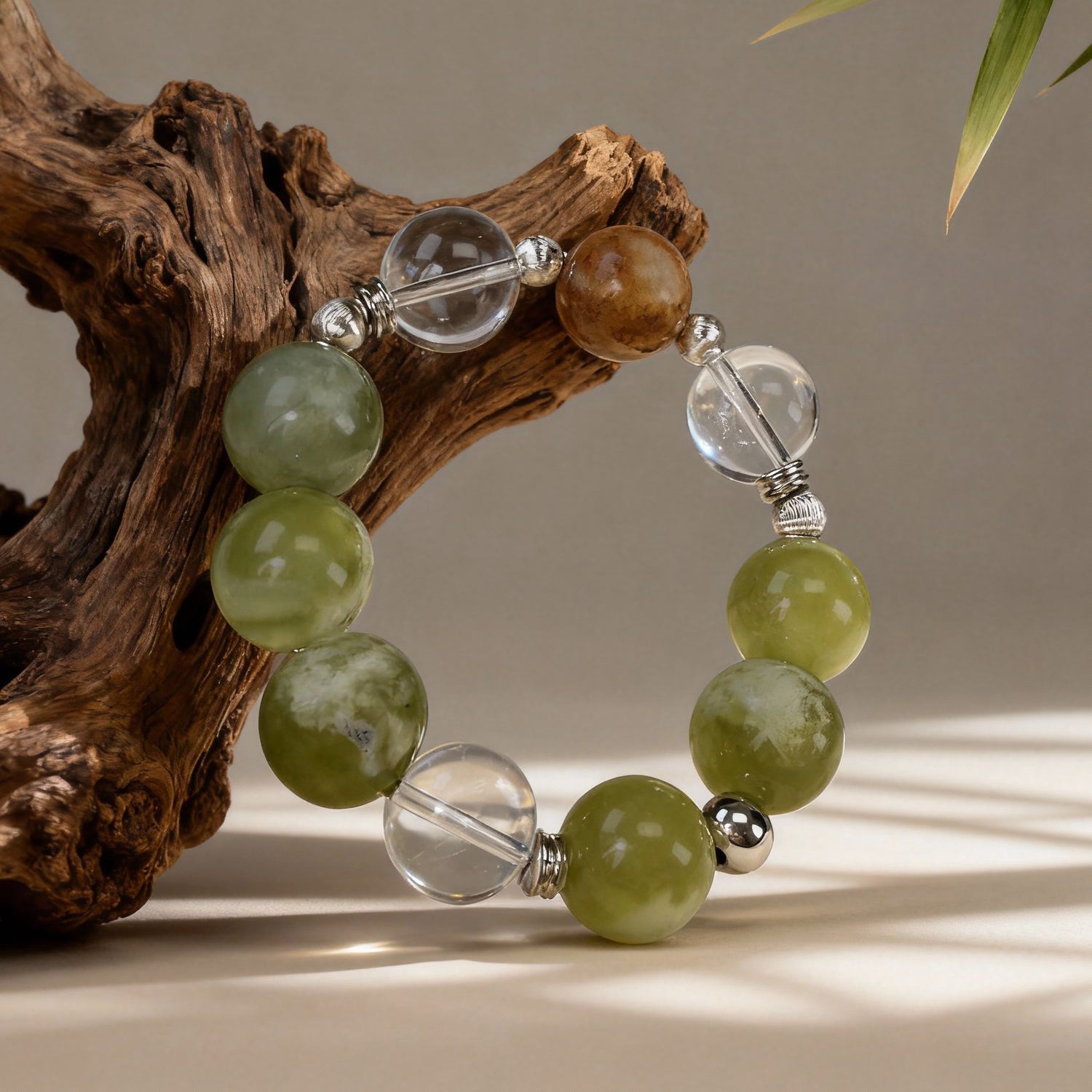 Metal-Earth-Wood Embodied: A Triad of Clarity, Stability & Growth Bracelet