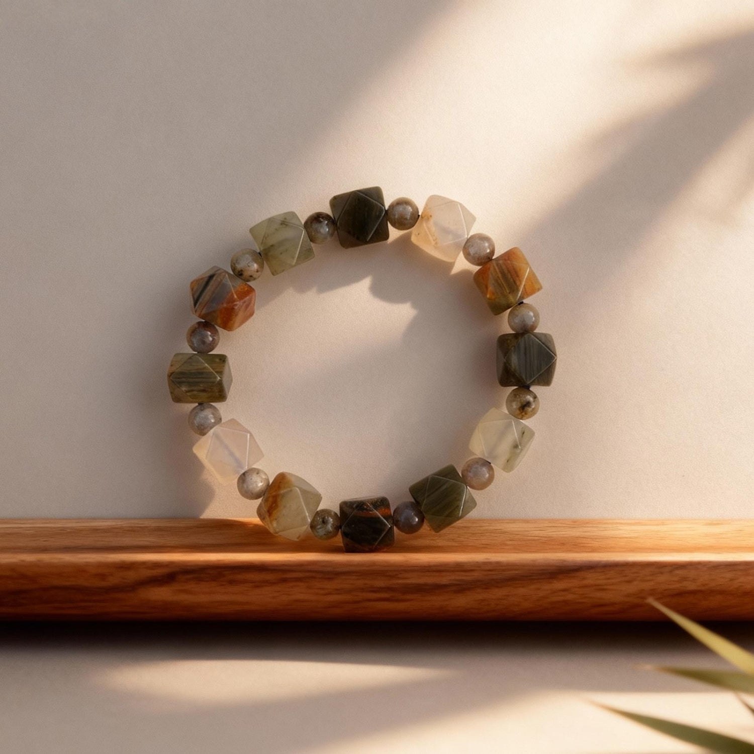 Verdant Growth, Stable Balance: Moss Agate Bracelet