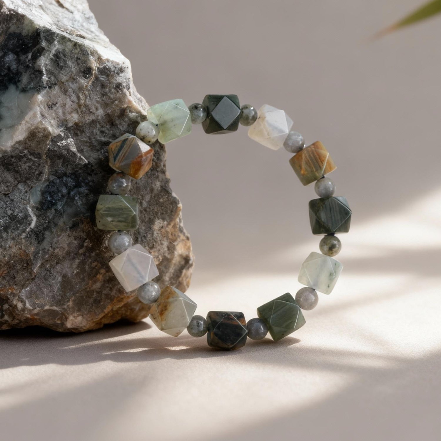 Verdant Growth, Stable Balance: Moss Agate Bracelet