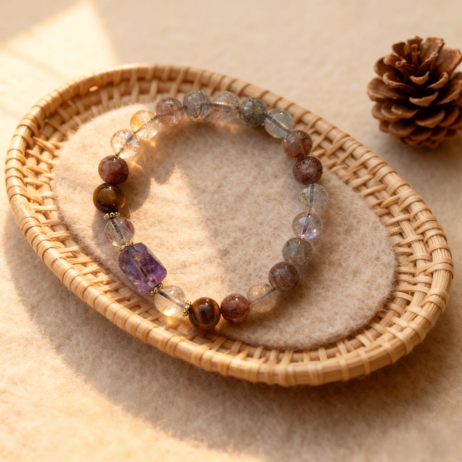 Multidimensional Energy for Intuition: Super Seven Crystal Bracelet