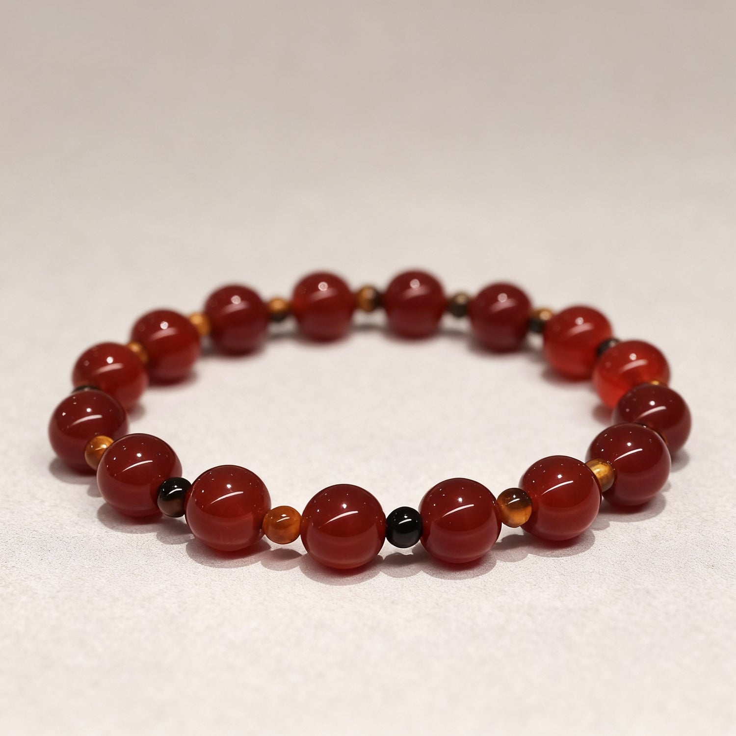 Red Agate & Tiger Eye Bracelet for Courage & Grounded Power