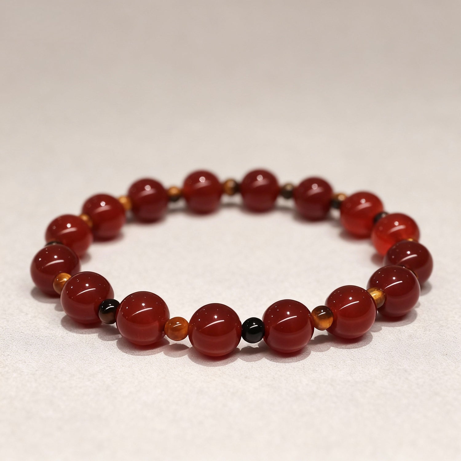 Red Agate & Tiger Eye Bracelet for Courage & Grounded Power